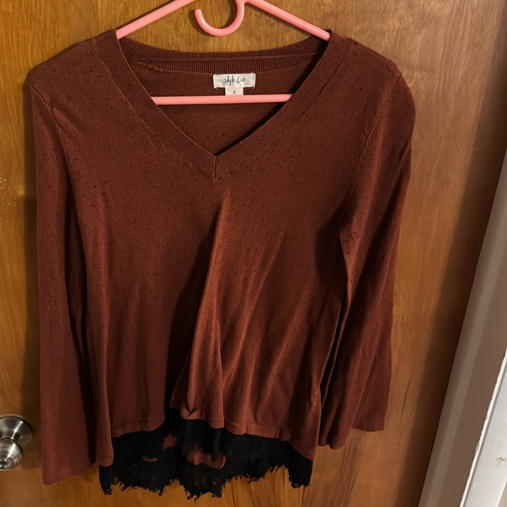 Long sleeve orange shirt